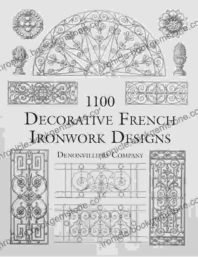 A Decorative French Ironwork Design Featuring A Geometric Pattern. 1100 Decorative French Ironwork Designs (Dover Pictorial Archive)