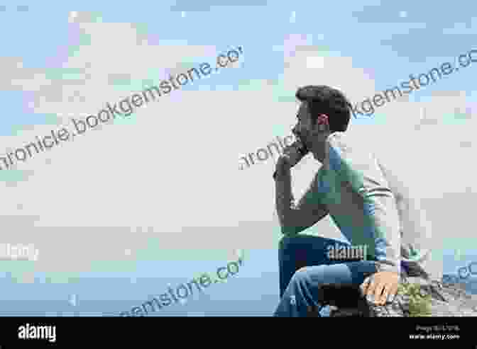 A Person Sitting On A Rock Contemplating A Difficult Lesson Learned. Hard Lessons (A Learning Experience 2)