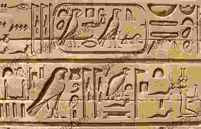 An Example Of Egyptian Hieroglyphs, The Writing System Developed By The Ancient Egyptians And The Foundation For Modern Writing And Communication. Pharaoh: A Novel Of Ancient Egypt