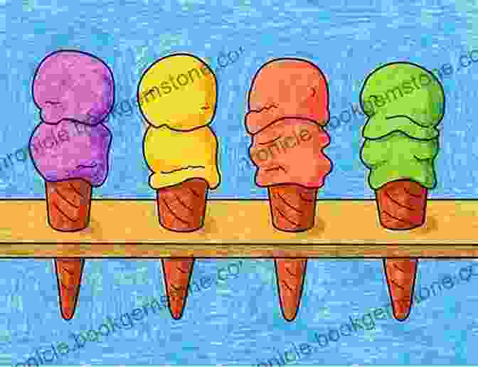 Drawing Of A Mischievous Ice Cream Cone How To Draw Cute Animals For Kids: Learn To Draw Cute Animals Funny Food And Objects With A Step By Step Guide
