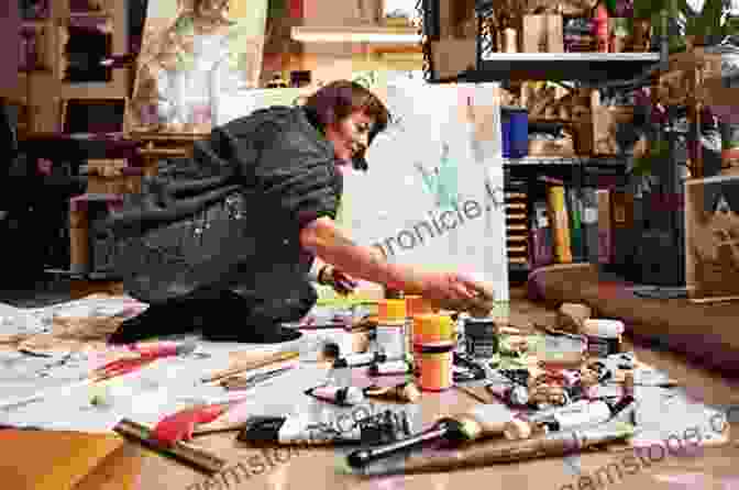 Pixie Unger Working On A Painting In Her Studio Misconstrued (Mistaken) Pixie Unger