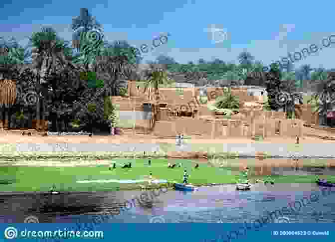 Serene Village On The Banks Of The Nile River, Egypt, By Morgan Richard Olivier An Artist In Egypt Morgan Richard Olivier