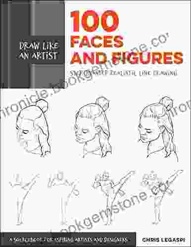 Draw Like An Artist: 100 Faces And Figures: Step By Step Realistic Line Drawing *A Sketching Guide For Aspiring Artists And Designers*
